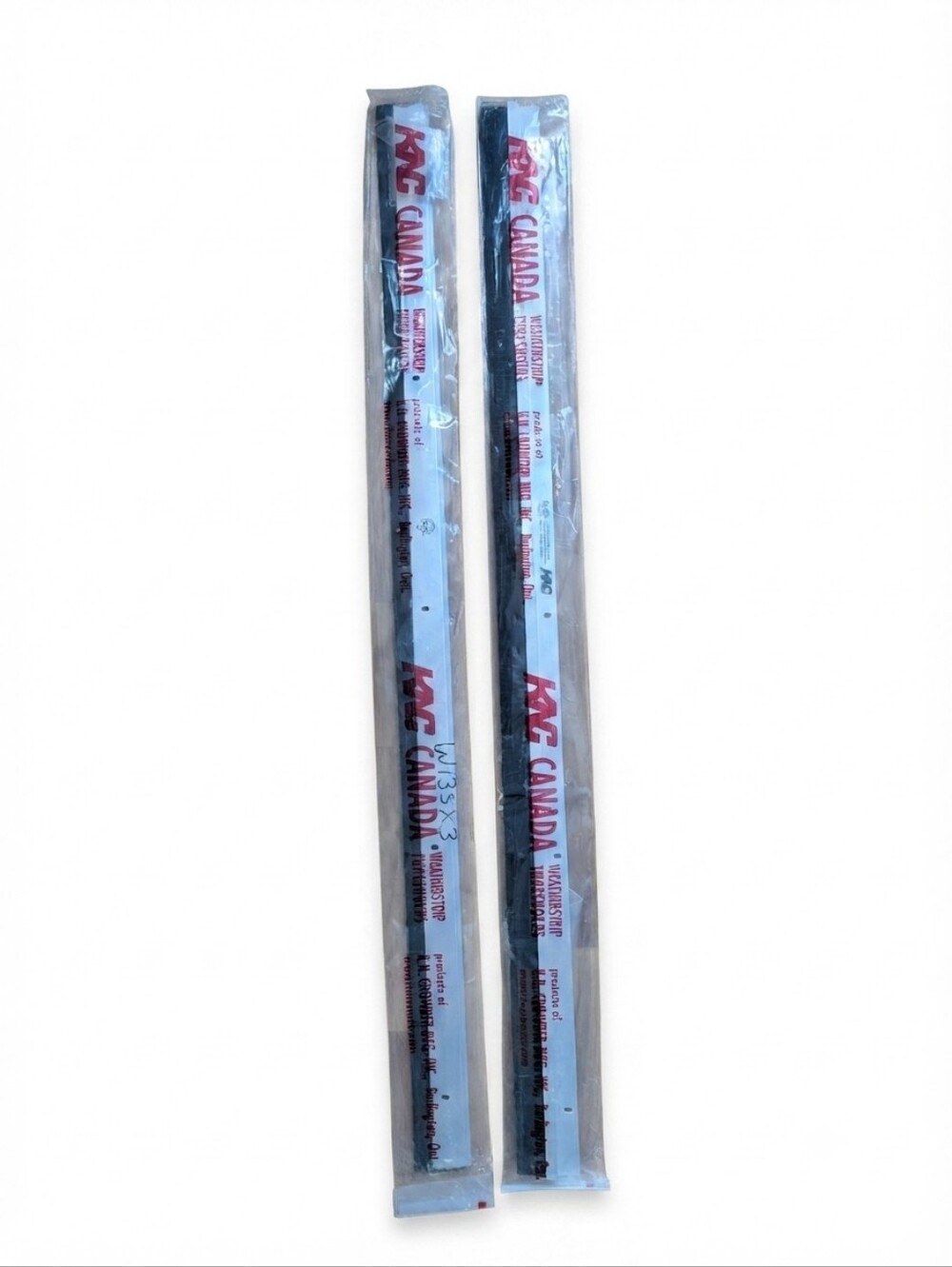 Door Sweep Set: (1) Rubber Neoprene & (1) Nylon Brush - NEW Weather Brushing